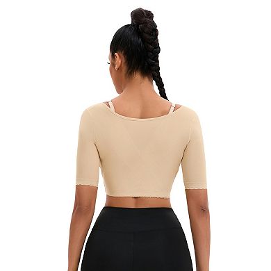 3 Packs Women's Front Hook Closure Bust Shaperwear Vest Compression Sleeves Slimming Tops