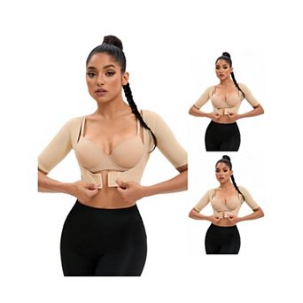 3 Packs Women's Front Hook Closure Bust Shaperwear Vest Compression Sleeves Slimming Tops