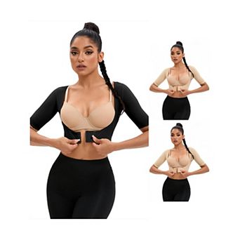 3 Packs Women's Front Hook Closure Bust Shaperwear Vest Compression Sleeves Slimming Tops