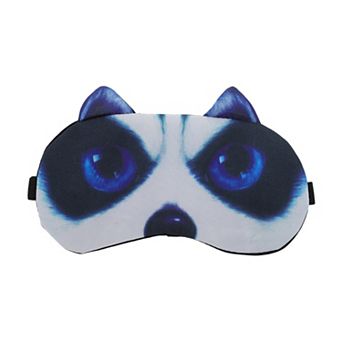 1 pc Portable Dog Sleep Mask for Hotel Black White