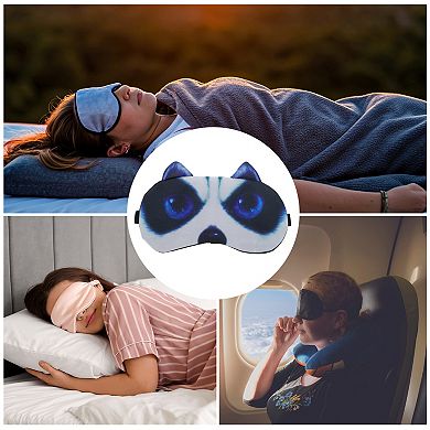 1 Pc Portable Dog Sleep Mask for Hotel Black White