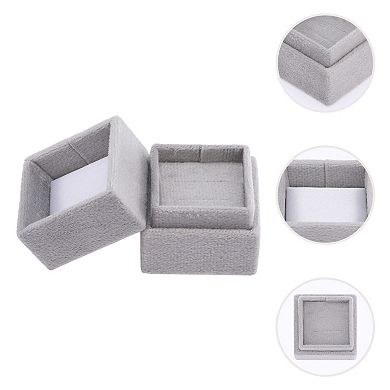 Velvet Square Ring Box for Proposal, Engagement, Wedding, Ceremony, Jewelry Ring Box Storage 2*2*2in