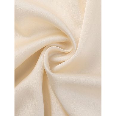Satin Blouse Bodysuit for Women's V Neck Long Sleeve Business Work Collared Shirt Top Bodysuits