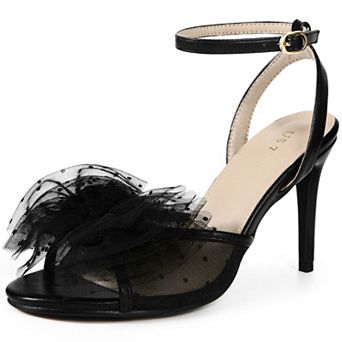 Bridal Heel Slingback Stiletto Heels Bow Wedding Shoes for Women