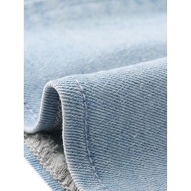 Backless Denim Waistcoat for Women's Self-Tie Halter Neck Vest