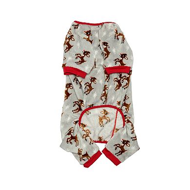 Rudolph The Red Nosed Reindeer Fleece Pet Pajamas