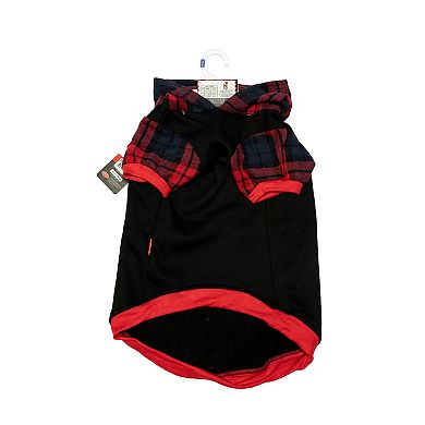 Rudolph The Red Nosed Reindeer Pet Hoodie With Plaid Lining