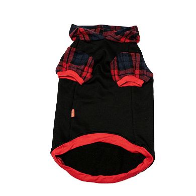 Rudolph The Red Nosed Reindeer Pet Hoodie With Plaid Lining