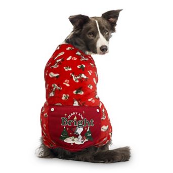 Peanuts Snoopy & Woodstock Merry Bright Snow Pet Pajamas