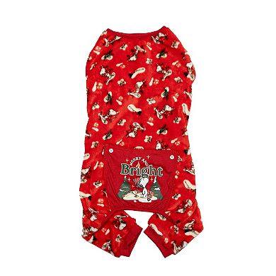 Peanuts Snoopy & Woodstock Merry Bright Snow Pet Pajamas