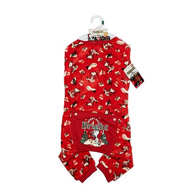 Peanuts Snoopy & Woodstock Merry Bright Snow Pet Pajamas