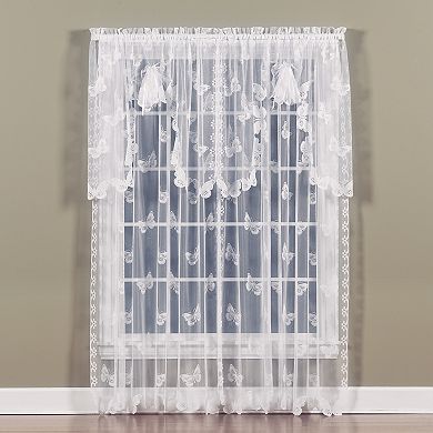 Butterfly Lace Swag Window Valance - 56'' x 38''