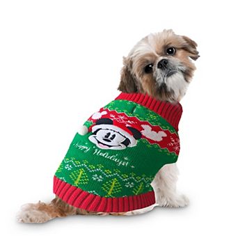 Disney's Mickey Mouse Happy Holidays Pet Sweater