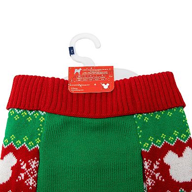 Disney's Mickey Mouse Happy Holidays Pet Sweater
