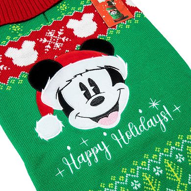 Disney's Mickey Mouse Happy Holidays Pet Sweater