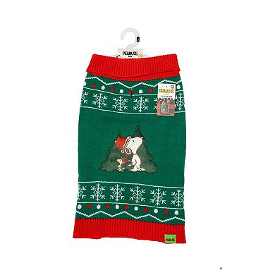 Peanuts Snoopy Tree Snowflake Pet Sweater
