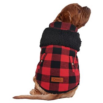 Woof Sherpa Flannel Dog Vest
