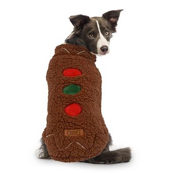 Woof Sherpa Gingerbread Cookie Dog Vest
