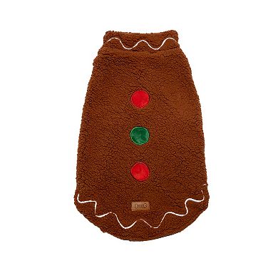 Woof Sherpa Gingerbread Cookie Dog Vest