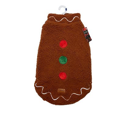 Woof Sherpa Gingerbread Cookie Dog Vest