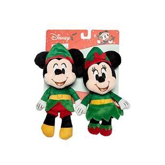 Disney's Mickey and Minnie Mouse 2 pk Mickey & Minnie Santa Plush