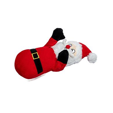 Woof Hugging Santa Plush Pet Toy