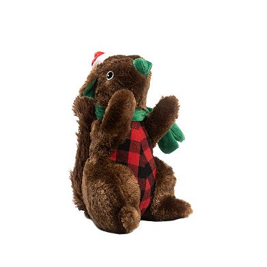 Woof Holiday Squirrel Plush Pet Toy