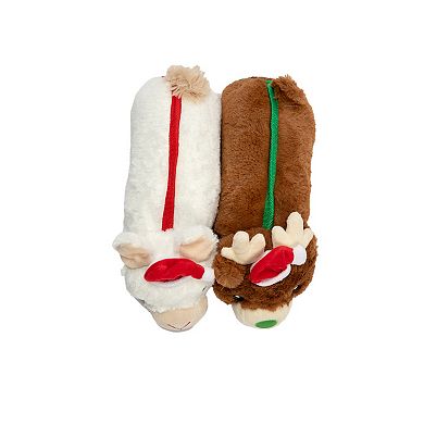 Woof 2-pk. Llama & Deer Plush Pet Toys