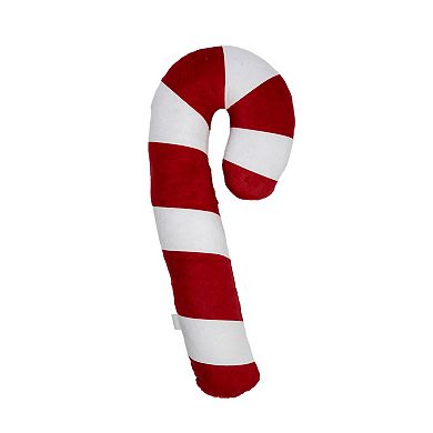 Woof Candy Cane Log Flattie Plush Pet Toy