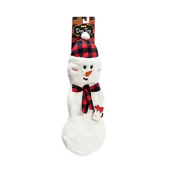 Woof Snowman Long Plush Dog Toy