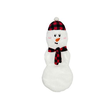 Woof Snowman Long Plush Dog Toy