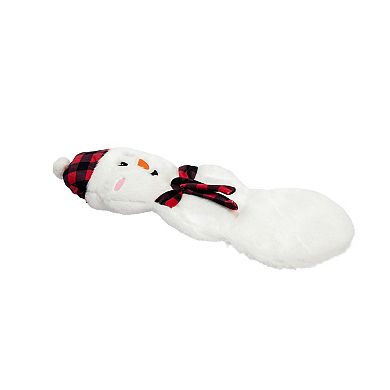 Woof Snowman Long Plush Dog Toy