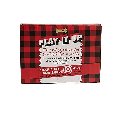 Woof 3-Pk. Holiday Plush Dog Toys