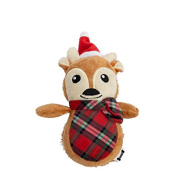 Woof Plush Deer, Fox & Raccoon Dog Toys 3-pk.