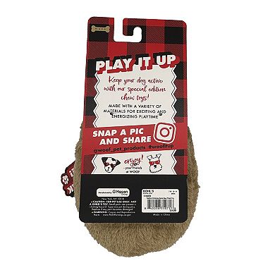 Woof Bear Slipper Plush Pet Toy