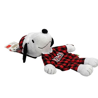 Peanuts Snoopy Plaid Multi-Squeaker Plush Dog Toy
