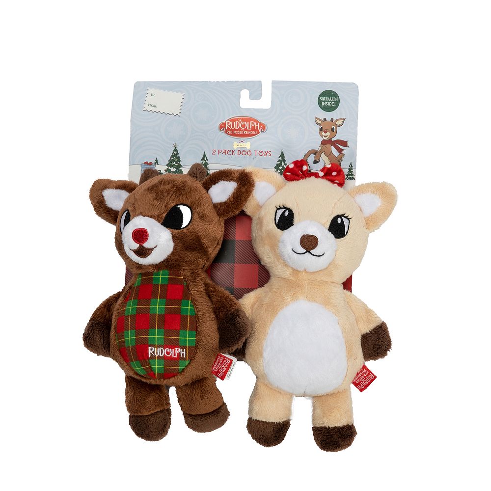 Rudolph 2-pk. Clarice & Plush Belly Dog Toys
