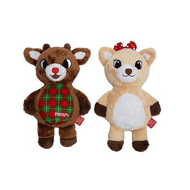Rudolph 2-pk. Clarice & Plush Belly Dog Toys