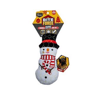 Bite Force Holiday Durable Snowman Dog Toy
