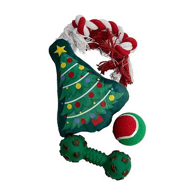 Woof 4-Pk. Holiday Dog Toy Stocking
