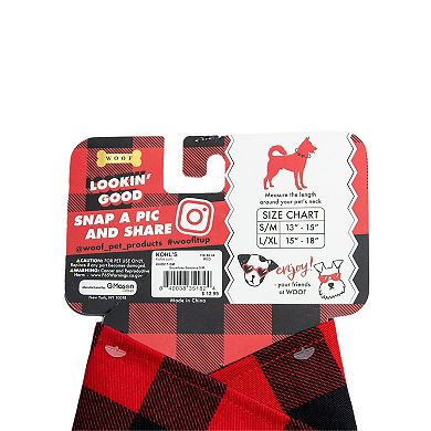 Woof Buffalo Check Snowflake Pet Bandana