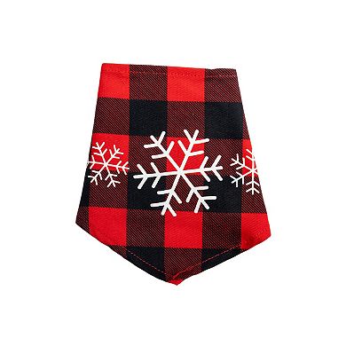 Woof Buffalo Check Snowflake Pet Bandana