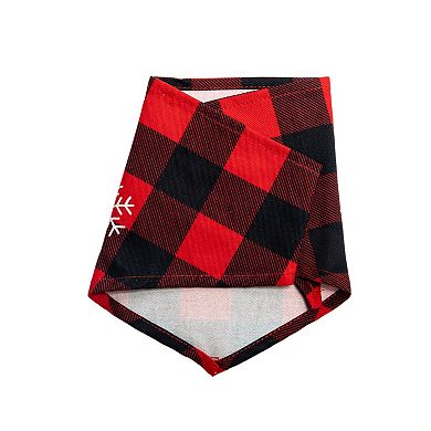 Woof Buffalo Check Snowflake Pet Bandana
