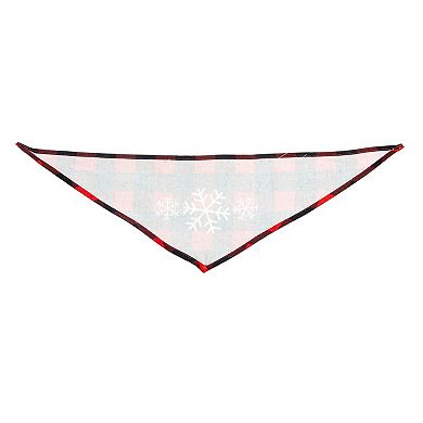Woof Buffalo Check Snowflake Pet Bandana