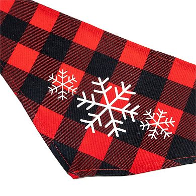Woof Buffalo Check Snowflake Pet Bandana
