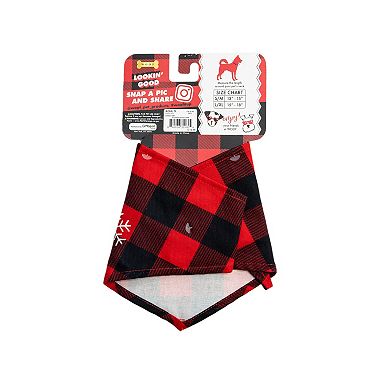 Woof Buffalo Check Snowflake Pet Bandana