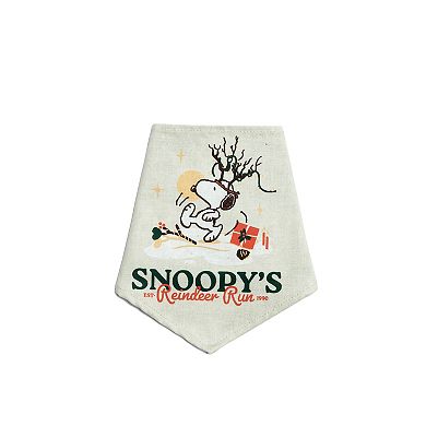 Peanuts Snoopy Reindeer Run Pet Bandana