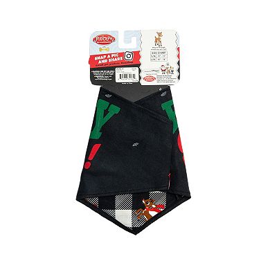 Rudolph Ready Santa Reversible Pet Bandana