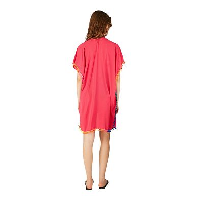 Women's Colorful Beach Dress with Tassel Detail, Great for Summer Fun at the Beach or Pool