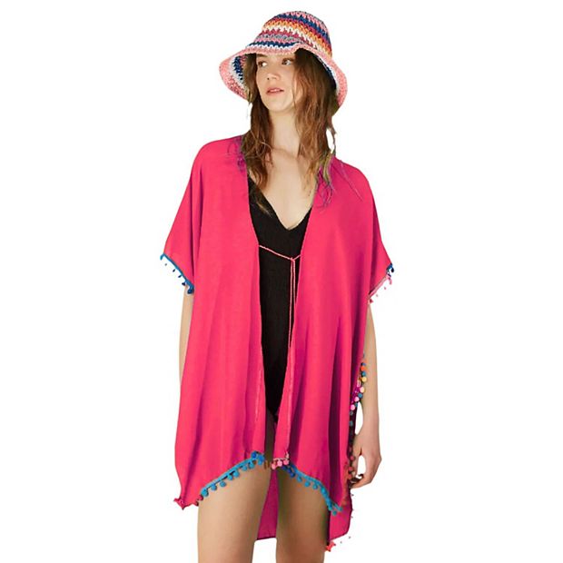 beach dress with tassels Boho Tassel Mini Beach Cover Up  Hollow Out Design with Lace-Up Front in Black | Women's Boho Fashion | One Size